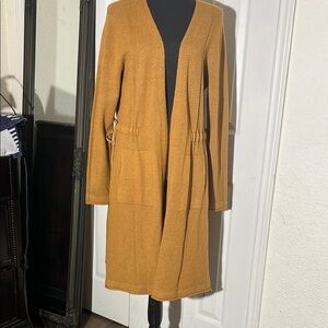 Women's Mustard Cardigan Sweater